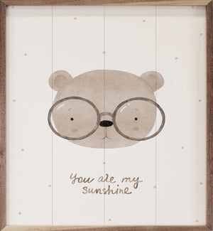 Boho Watercolor Bear Face By Allure Art